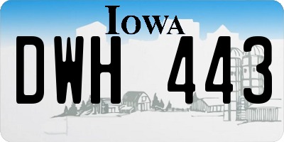 IA license plate DWH443