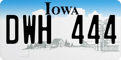 IA license plate DWH444