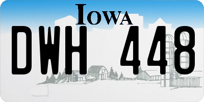 IA license plate DWH448