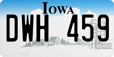 IA license plate DWH459