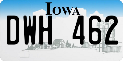 IA license plate DWH462
