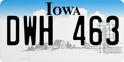 IA license plate DWH463
