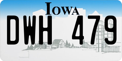 IA license plate DWH479