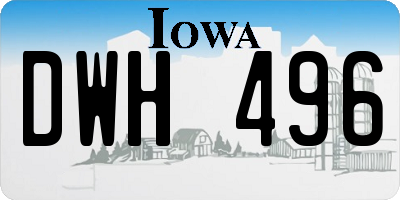 IA license plate DWH496