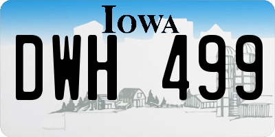 IA license plate DWH499