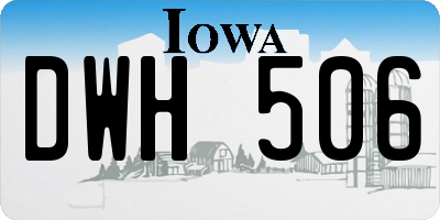 IA license plate DWH506