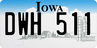 IA license plate DWH511
