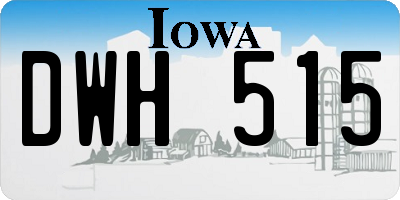 IA license plate DWH515