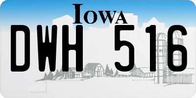IA license plate DWH516