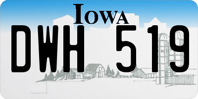 IA license plate DWH519