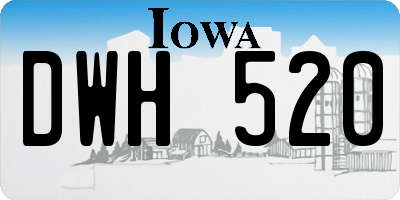 IA license plate DWH520