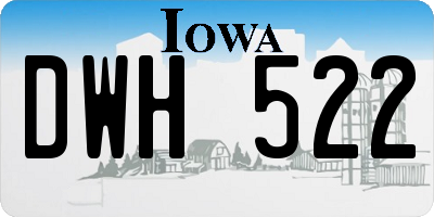IA license plate DWH522