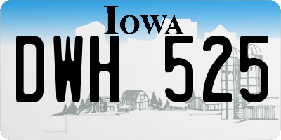 IA license plate DWH525