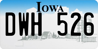 IA license plate DWH526