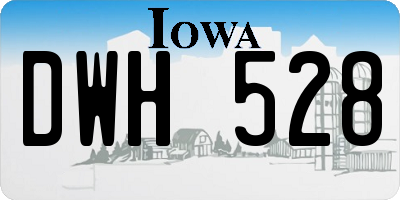 IA license plate DWH528