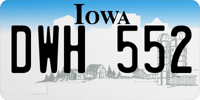 IA license plate DWH552