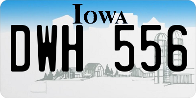 IA license plate DWH556