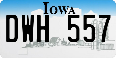 IA license plate DWH557
