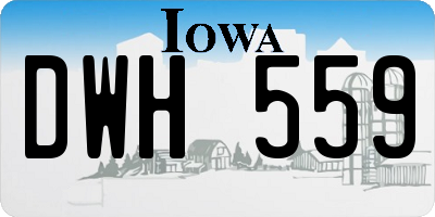 IA license plate DWH559