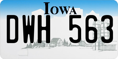 IA license plate DWH563