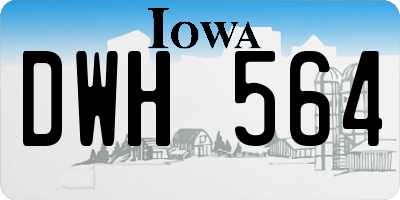 IA license plate DWH564