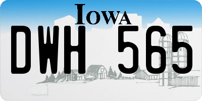 IA license plate DWH565