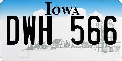 IA license plate DWH566