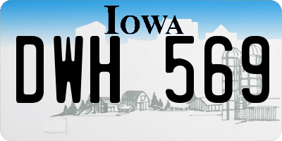 IA license plate DWH569