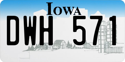 IA license plate DWH571