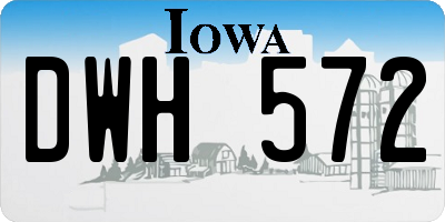 IA license plate DWH572