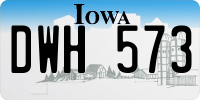IA license plate DWH573