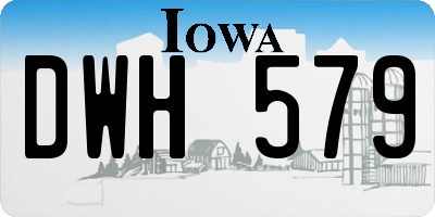 IA license plate DWH579