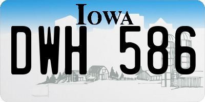 IA license plate DWH586
