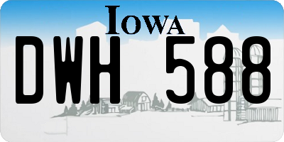 IA license plate DWH588