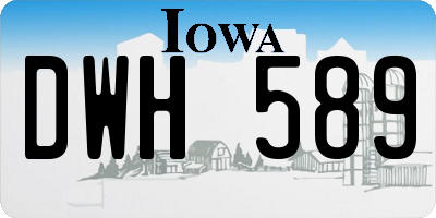 IA license plate DWH589