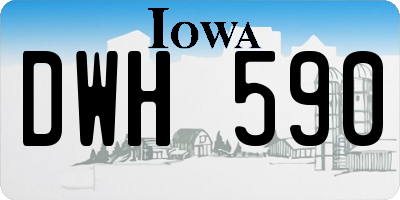 IA license plate DWH590