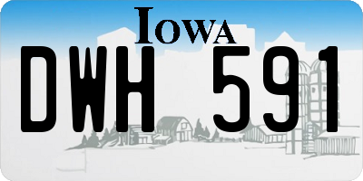 IA license plate DWH591