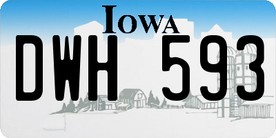 IA license plate DWH593