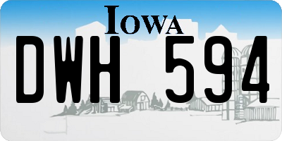 IA license plate DWH594