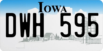 IA license plate DWH595