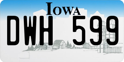 IA license plate DWH599