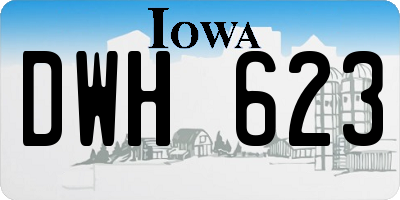 IA license plate DWH623