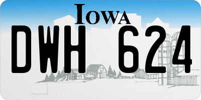 IA license plate DWH624