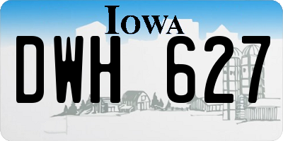 IA license plate DWH627