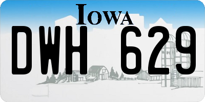 IA license plate DWH629