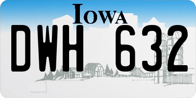 IA license plate DWH632