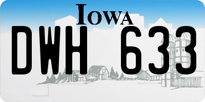 IA license plate DWH633