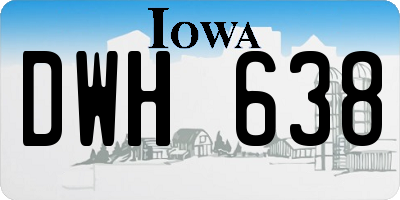 IA license plate DWH638