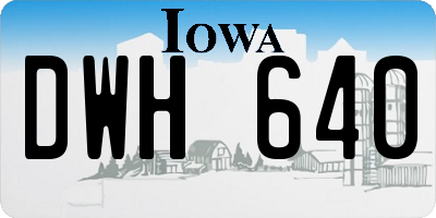 IA license plate DWH640