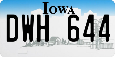 IA license plate DWH644